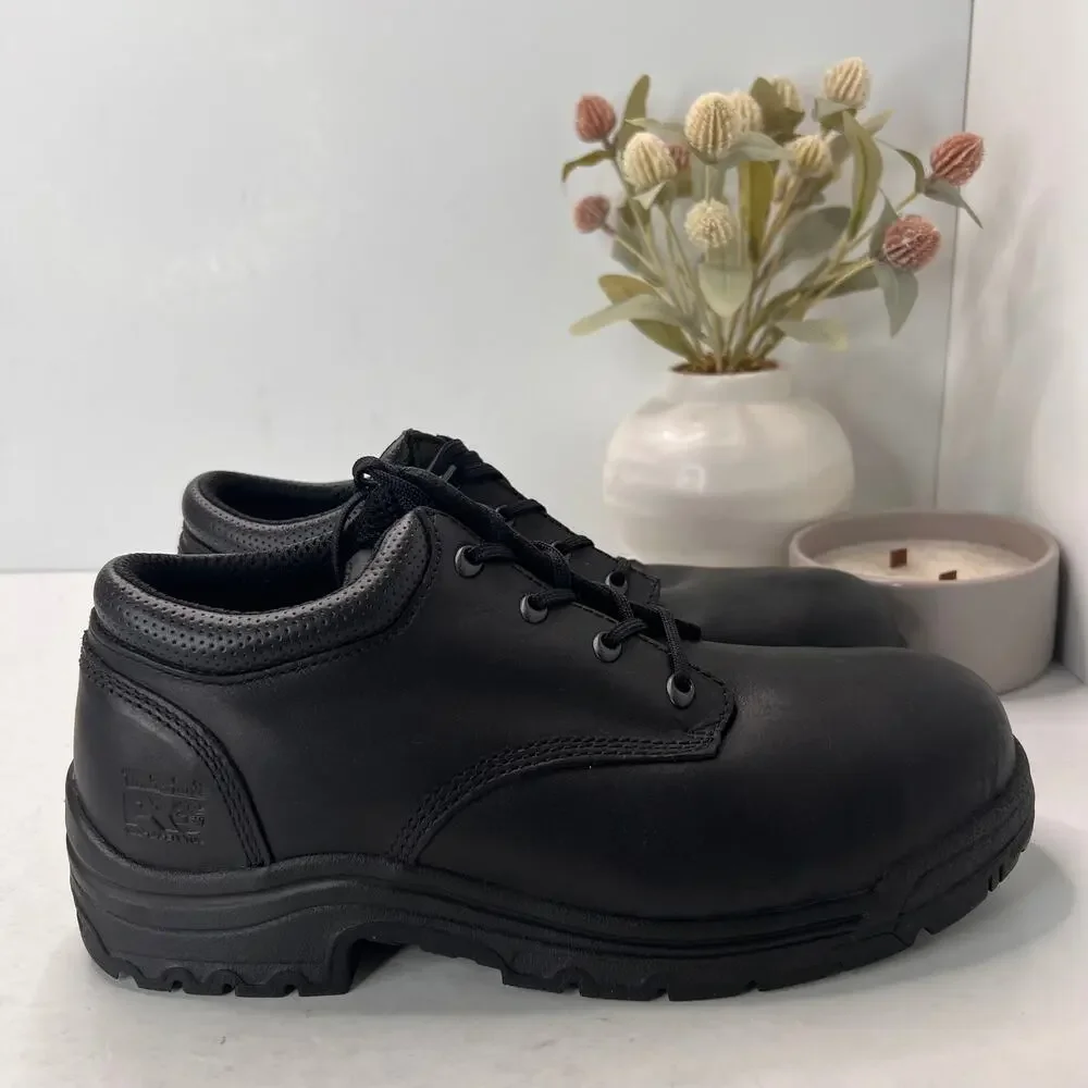 Timberland Pro Titan Alloy Safety Toe Work Oxford Shoes Black Men's 10M Tried On